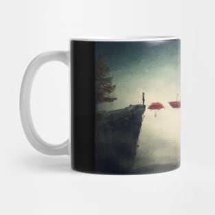 flying umbrellas pathway Mug